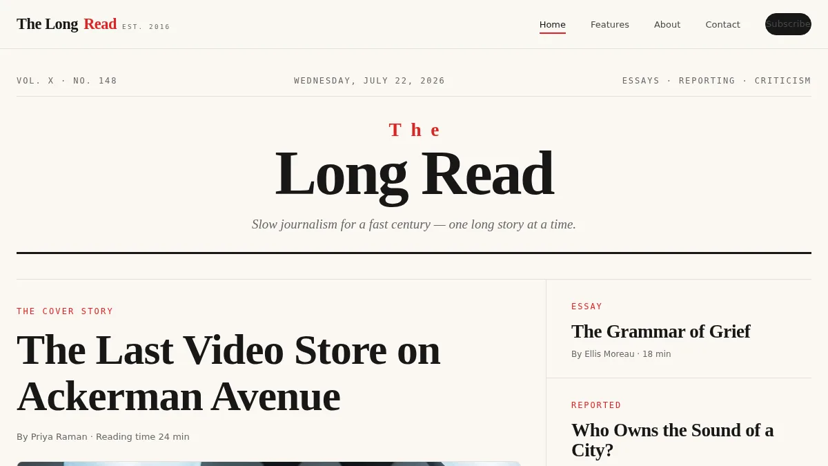 The Long Read