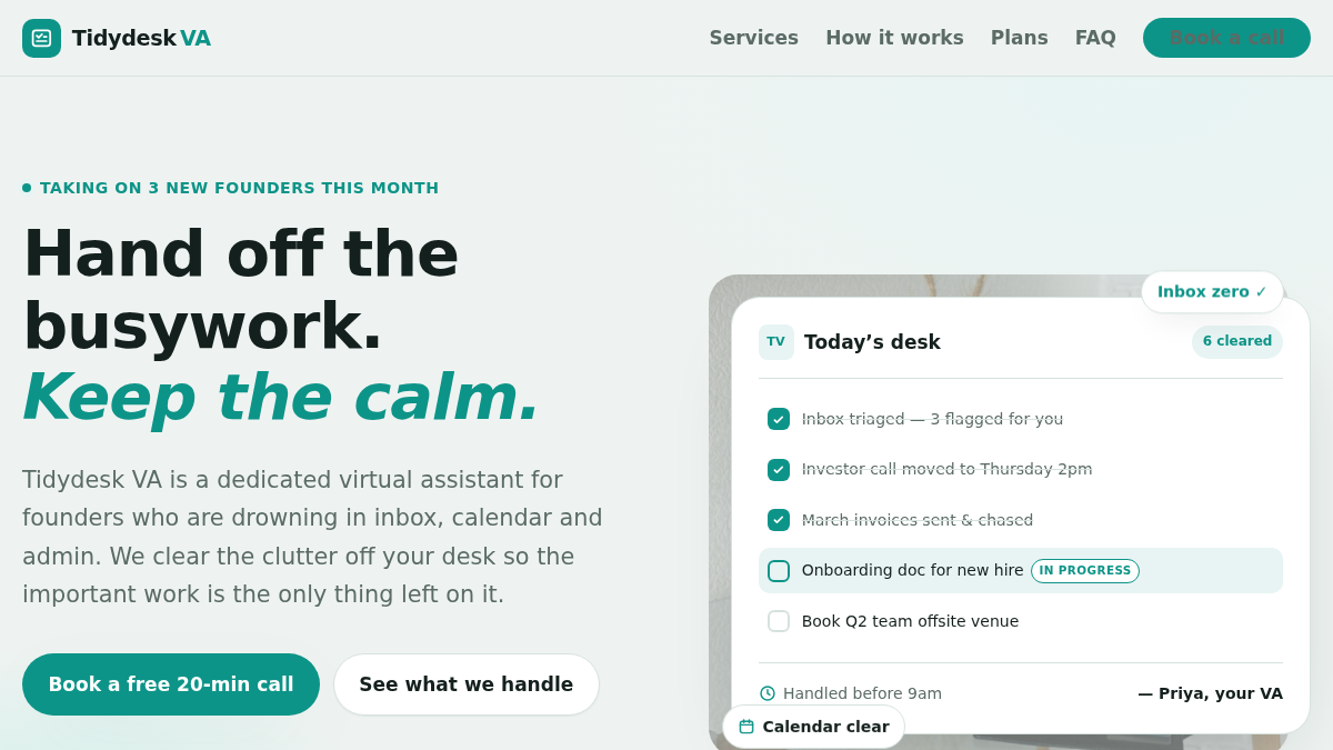 Tidydesk VA