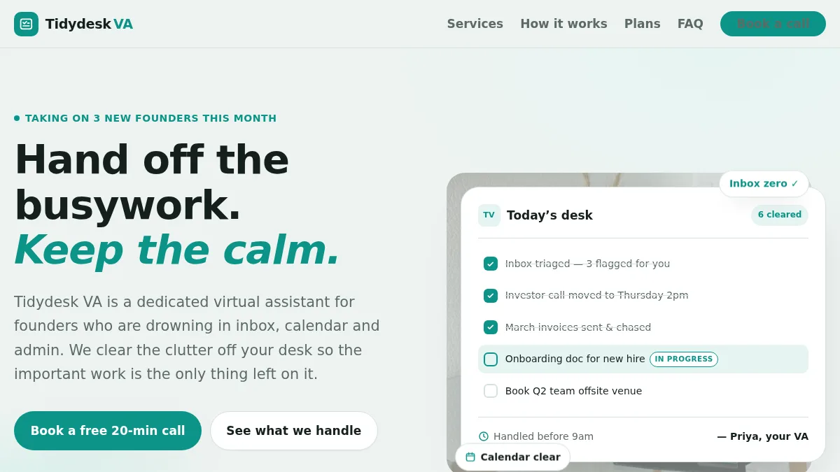 Tidydesk VA